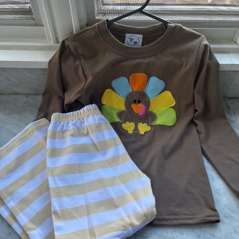Smock Monkey Turkey Smock + Pants (5t)